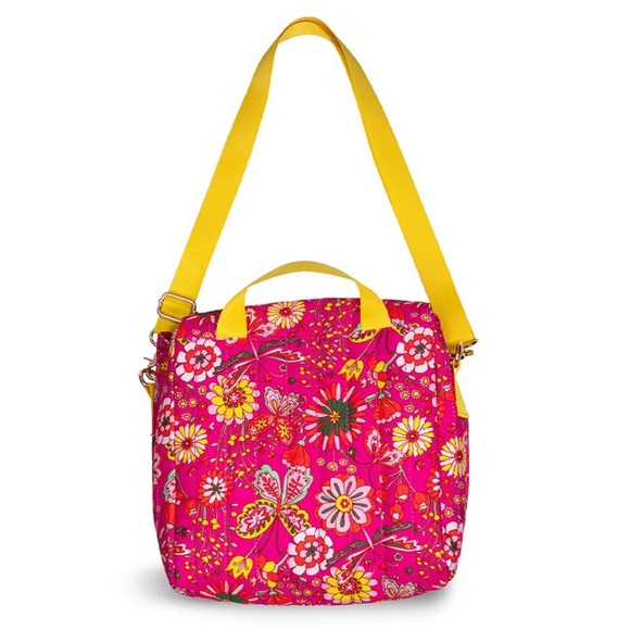 BAN.DO NWT WHAT'S FOR LUNCH? LUNCH BAG MAGIC GARDEN HOT PINK - Picture 2 of 8